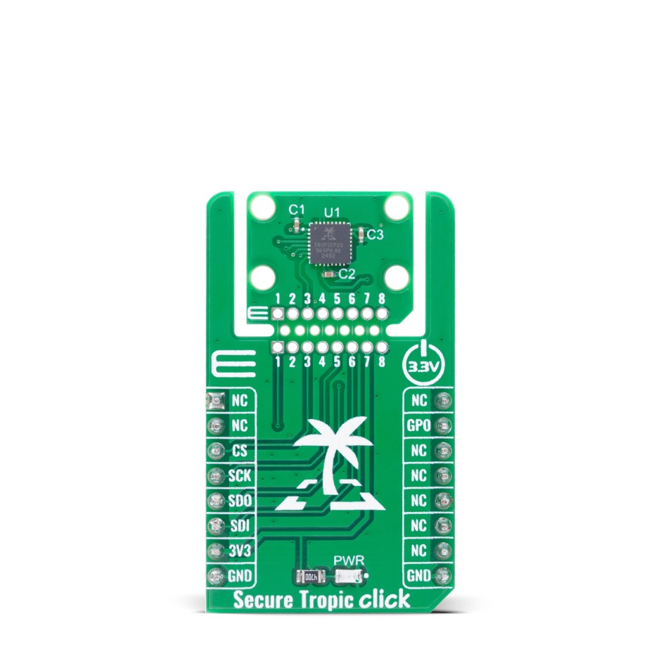MikroElektronika Secure Tropic Click Sensor Add-On Board Add On Board for Cryptographic Coprocessor and Secure Storage
