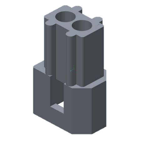 Molex, Standard .062" Male Crimp Connector Housing, 1.57mm Pitch, 2 Way, 1 Row