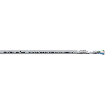 LappUNITRONIC LAN 500, 100m Cat6a, Cream, Shielded, Unterminated PVC Sheath