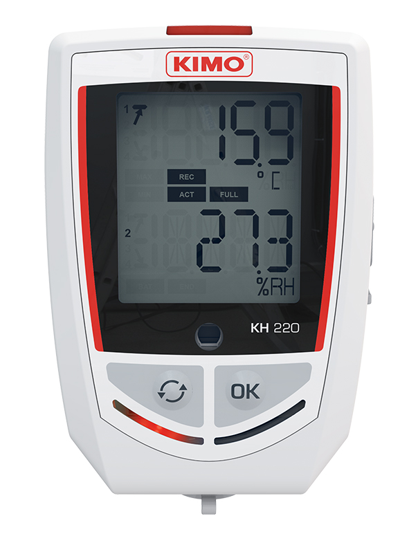 KIMO KH-220-O Temperature & Humidity Data Logger, USB, 3 Input Channel(s) - RS Calibration