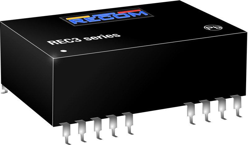 Recom REC3 DC-DC Converter, ±12V dc/ ±125mA Output, 18 → 36 V dc Input, 3W, Through Hole, +85°C Max Temp -40°C