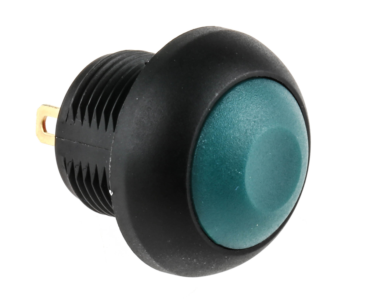 KNITTER-SWITCH Miniature Push Button Switch, Momentary, Panel Mount, 12.9mm Cutout, SPST, IP67