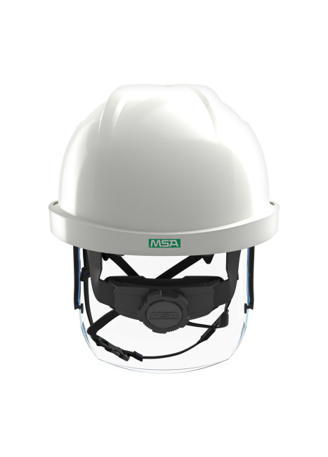 MSA Safety V-Gard 950 White Safety Helmet with Chin Strap, Adjustable