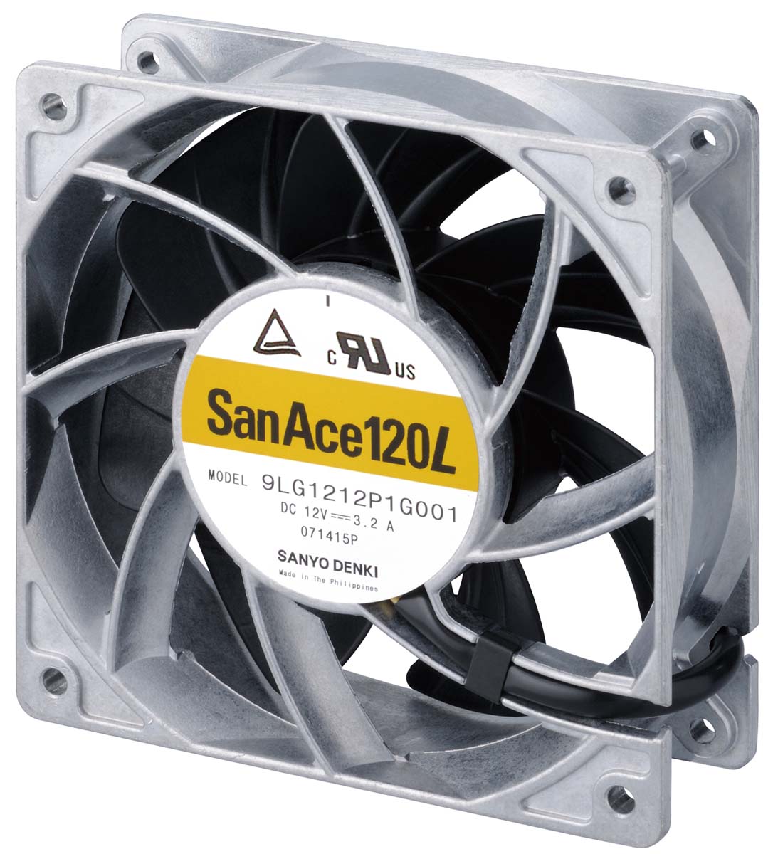 Sanyo Denki San Ace 9LG Series Axial Fan, 24 V dc, DC Operation, 420m³/h, 38.4W, 1.6A Max, 120 x 120 x 38mm