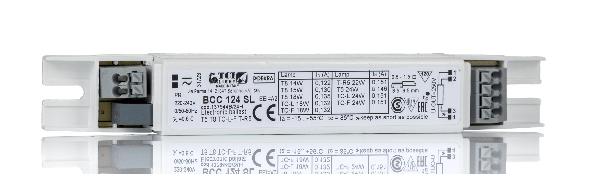 RS PRO 14 → 24 (Fluorescent) W, 18 → 24 (CFL) W Electronic Compact Fluorescent Lighting Ballast, 220