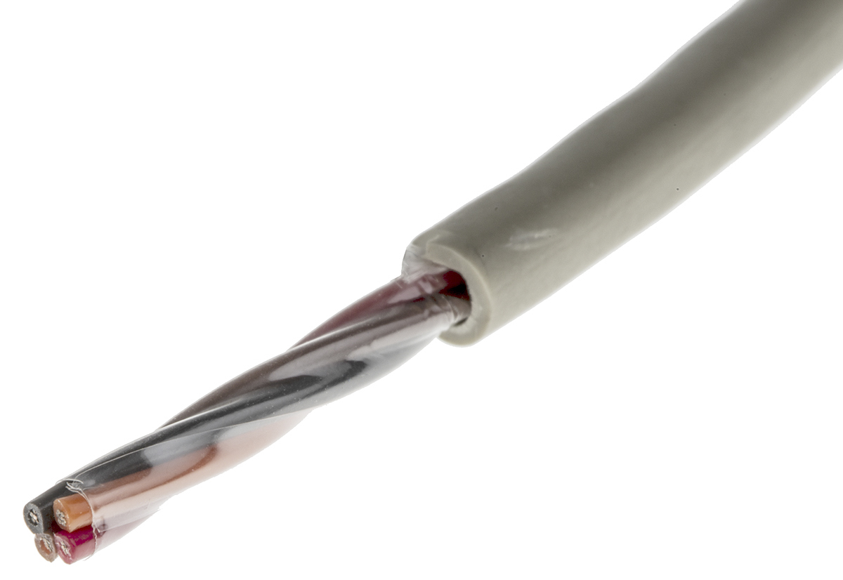 Alpha Wire ProTekt Series Data Cable, 4 Cores, 0.23 mm², Unscreened, 24 AWG, 50m, Tinned Copper Shield
