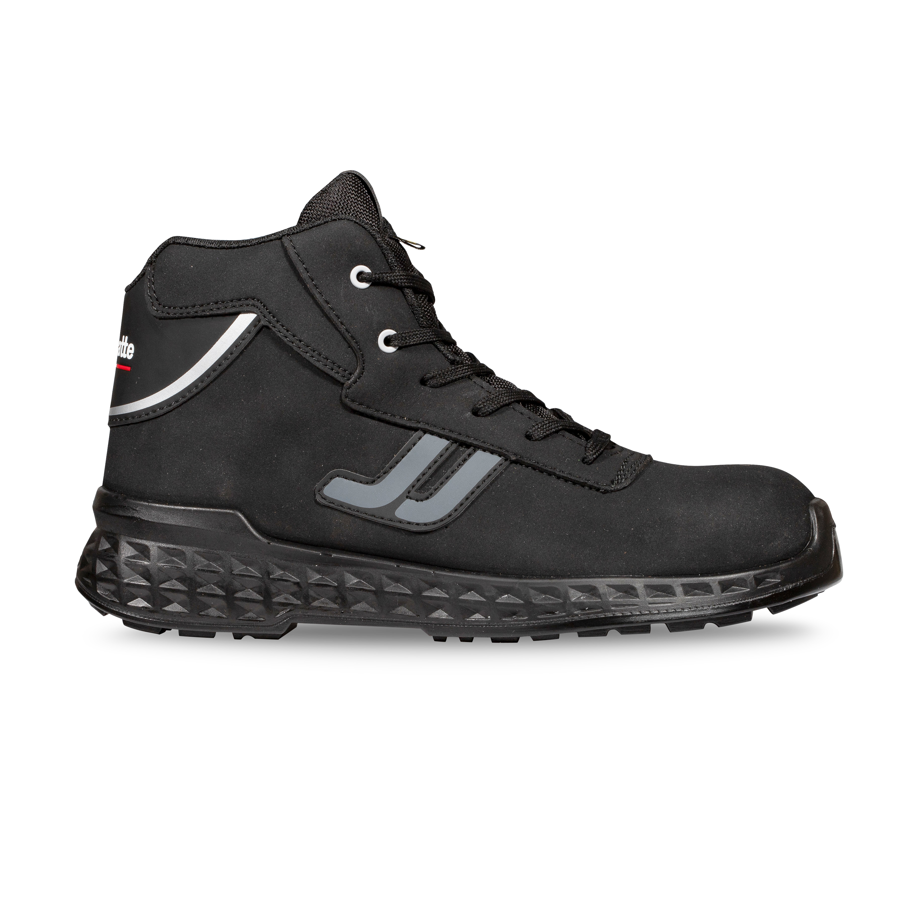 Jallatte JVJV102 Black Aluminium Toe Capped Unisex Safety Boots, UK 9.5, EU 44