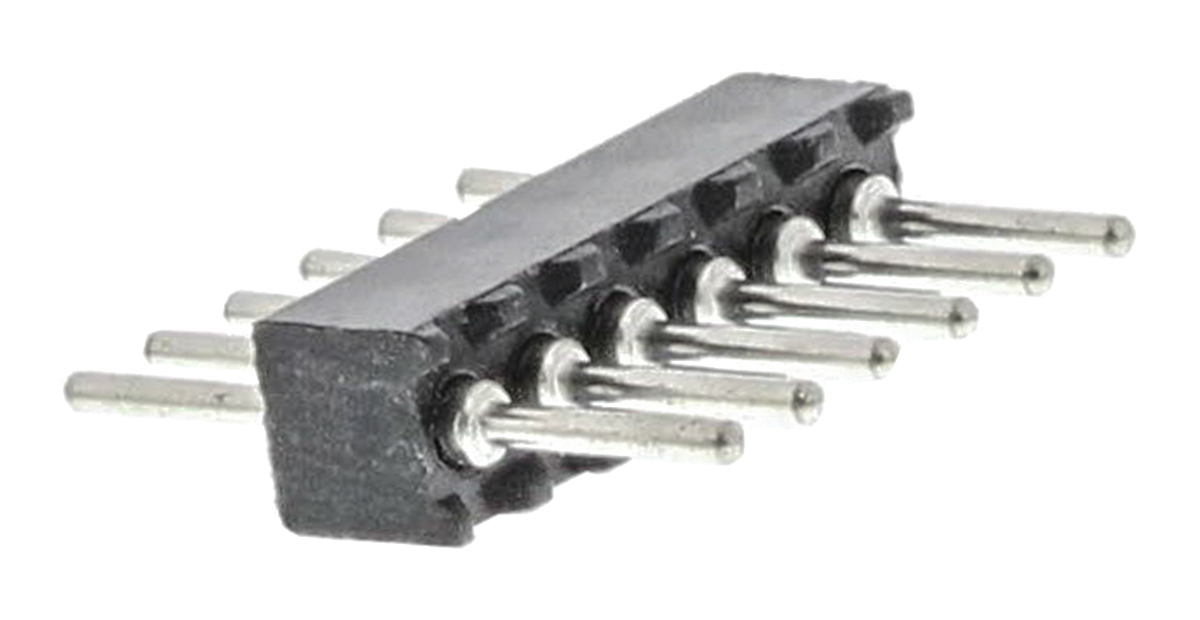 Preci-Dip 850 Series Straight Through Hole Pin Header, 6 Contact(s), 1.27 mm Pitch, 1 Row, Unshrouded