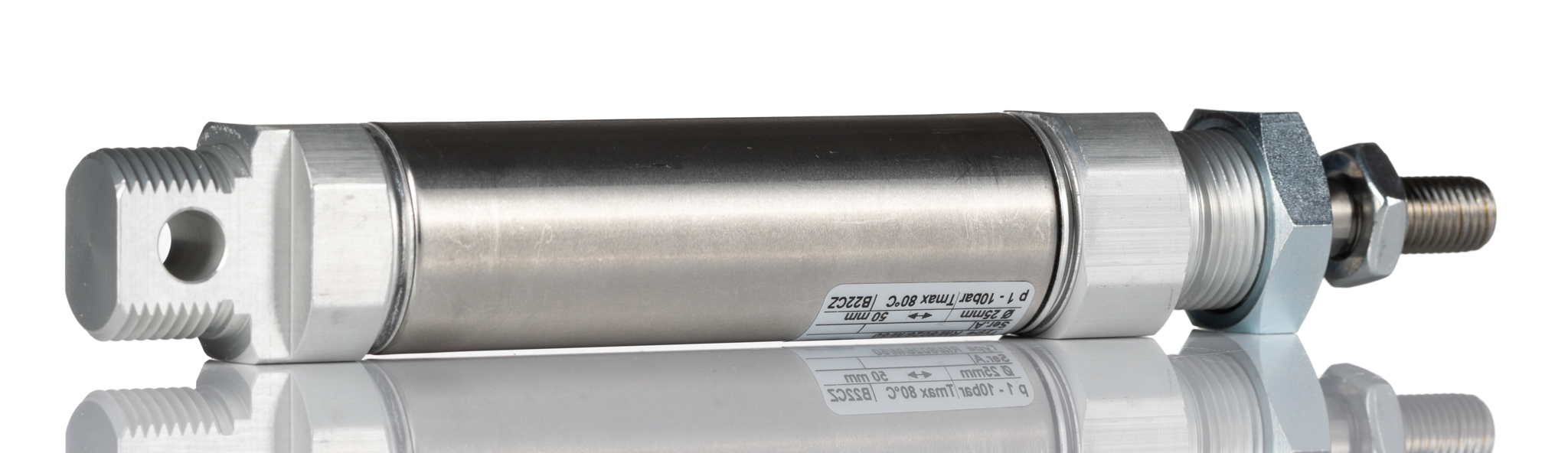 Norgren Pneumatic Roundline Cylinder - 26 mm Bore, 50 mm RM/8000/M Series, Double Acting Acting