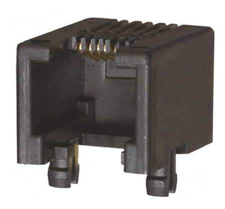Amphenol Communications Solutions MOD JACK Series Female RJ45 Connector, Through Hole, Cat3 Horizontal 6P6C -Way