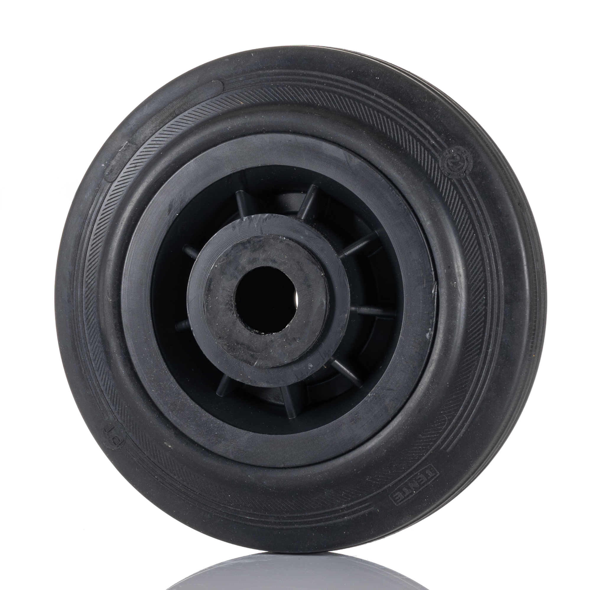 LAG Black Rubber Quiet Operation, Shock Absorbing Trolley Wheel, 75kg