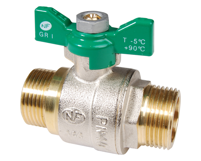 Sferaco Nickel Plated Brass Ball Valve, Ball Valve, Threaded, BSP 1/2in, 40bar Operating Pressure