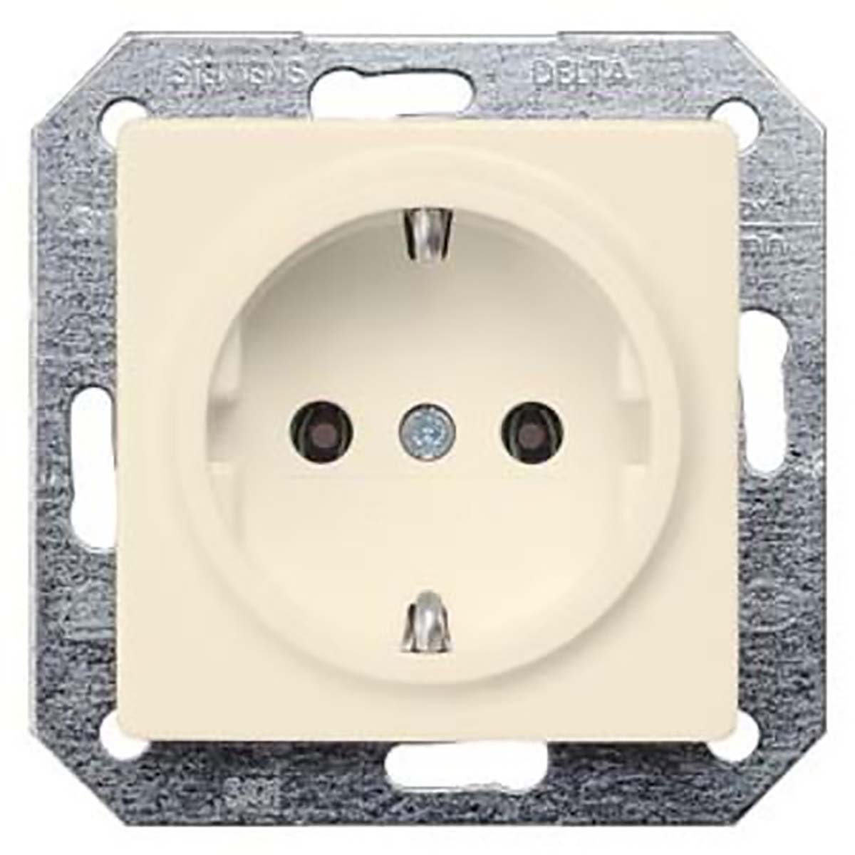 Siemens DELTA White 1 Gang Electrical Socket, 2 Poles, 16A, Schuko, Indoor Use