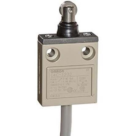 Omron D4C Series Roller Plunger Limit Switch, NO/NC, IP67, SPDT, 125V ac Max, 100mA Max