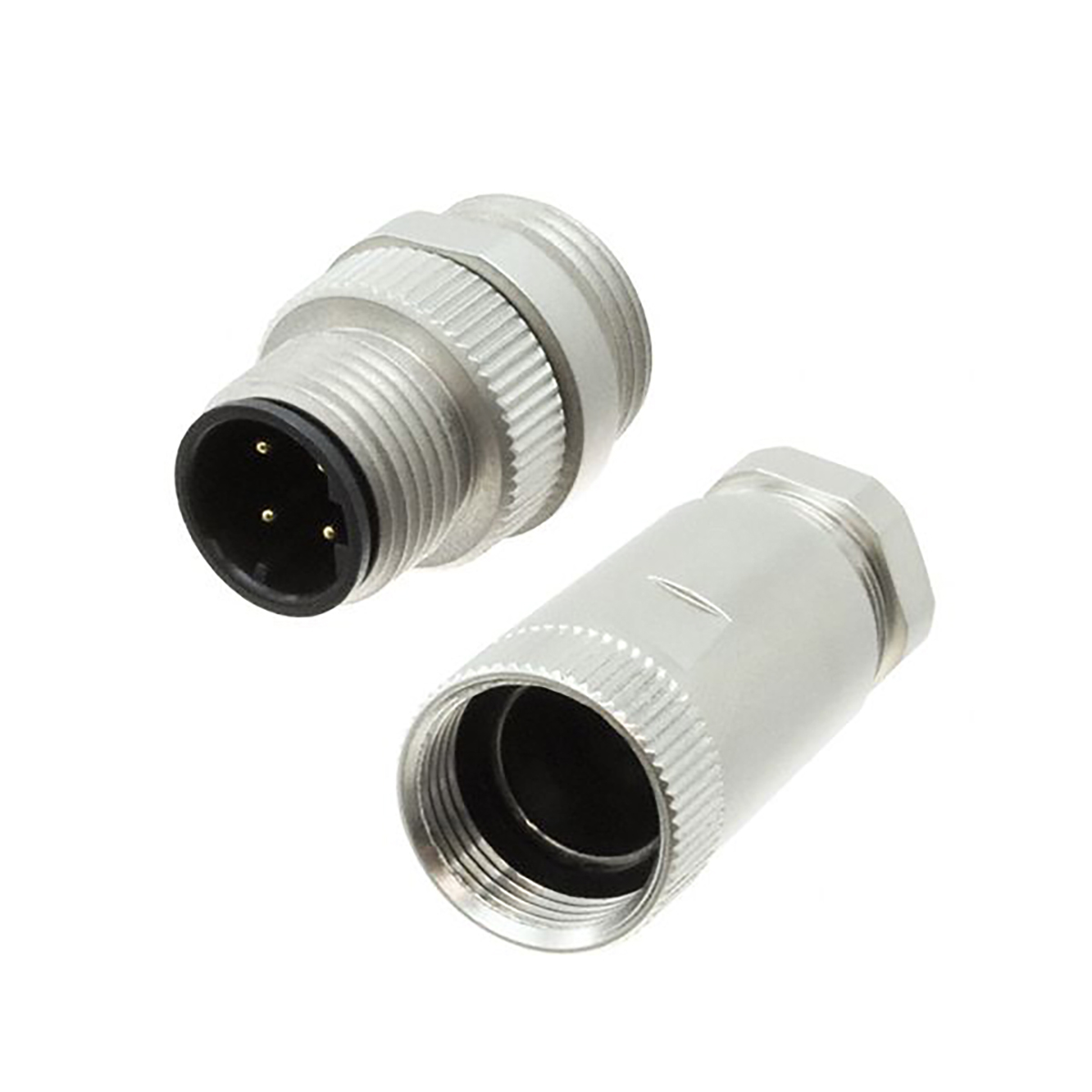Norcomp Circular Connector, 4 Contacts, Panel, M12 Connector, Plug, Male, IP67, M Series