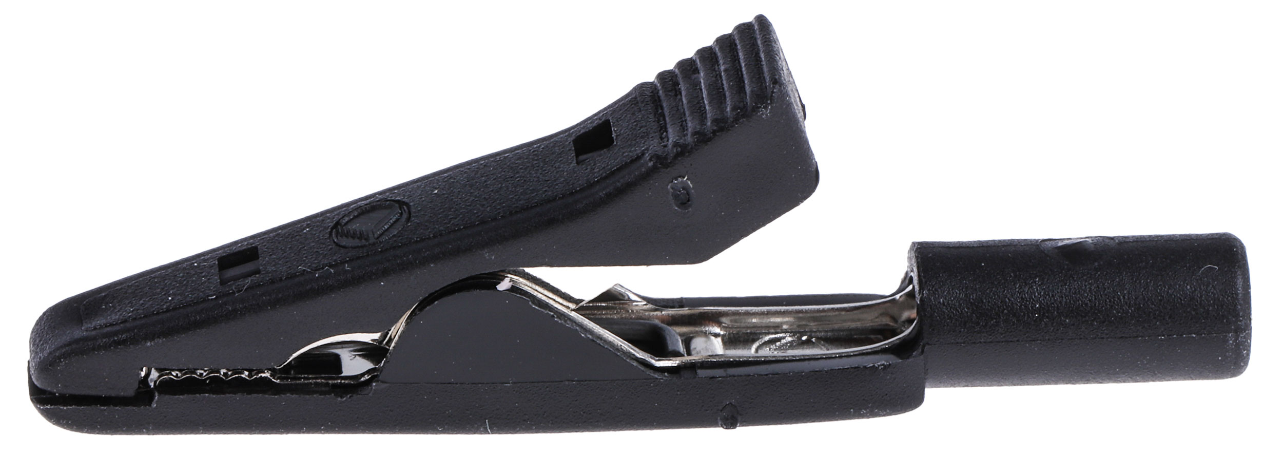 Hirschmann Test & Measurement Crocodile Clip 2 mm Connection, Nickel-Plated Steel Contact, 5A, Black