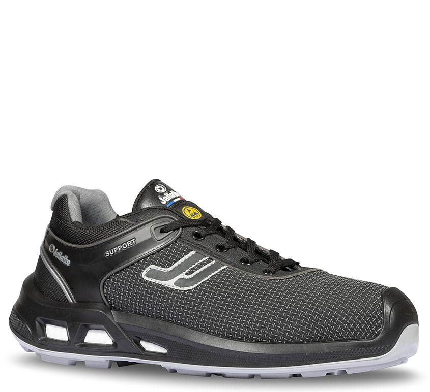 Jallatte JALSKIN JY234 Men's Black Aluminium Toe Capped Safety Trainers, UK 6.5, EU 40