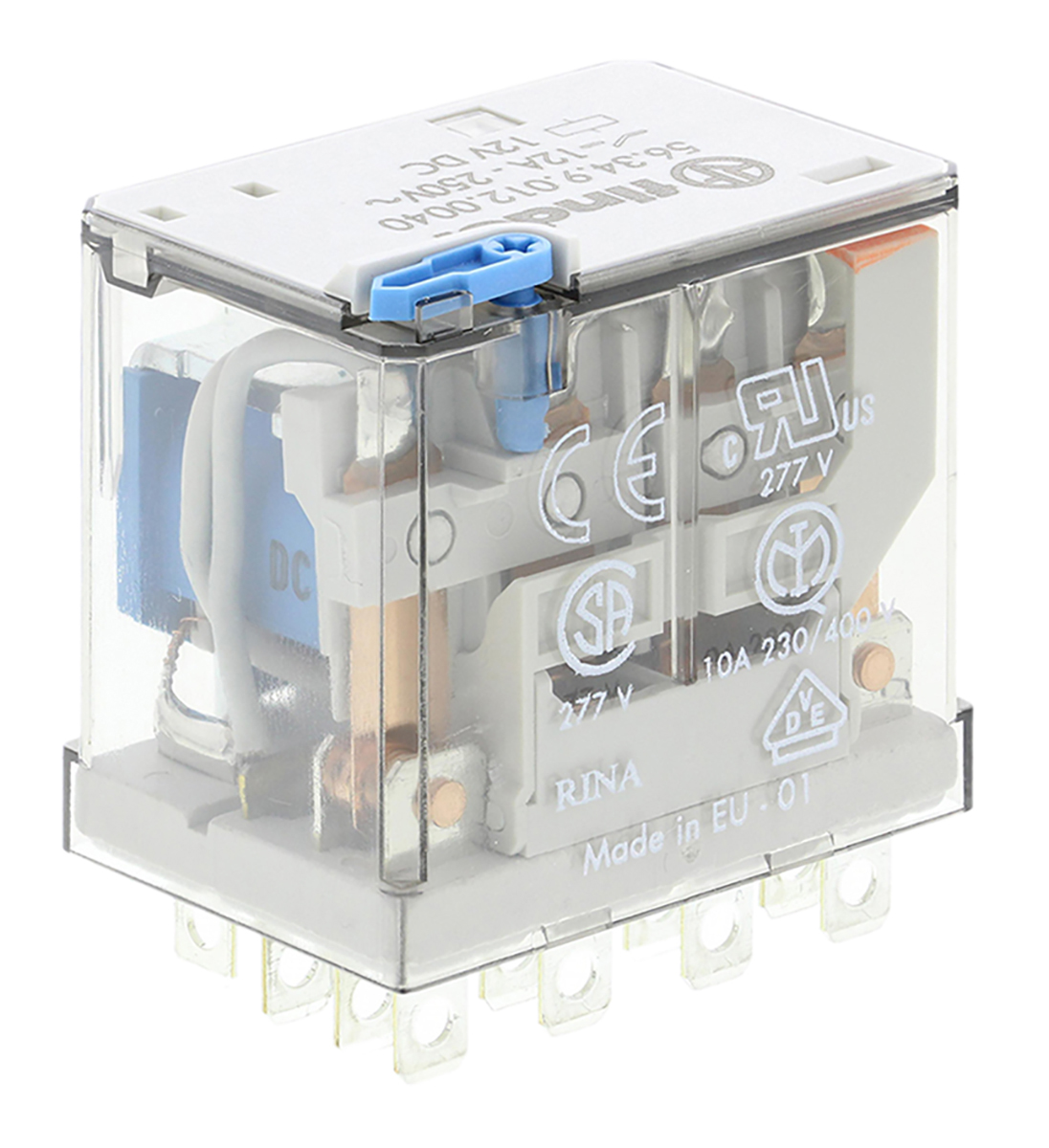 Finder Plug In Power Relay, 12V dc Coil, 12A Switching Current, 4PDT