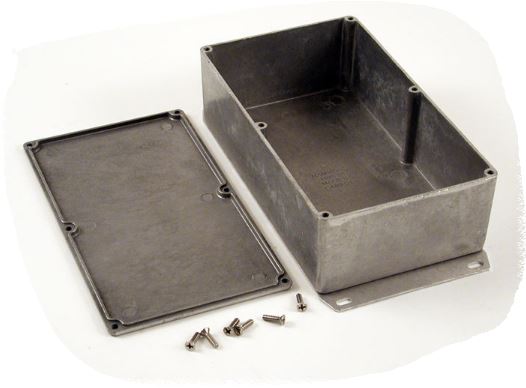 Hammond 1590 Series Die Cast Aluminium Enclosure, IP54, Flanged, 192 x 192 x 61mm