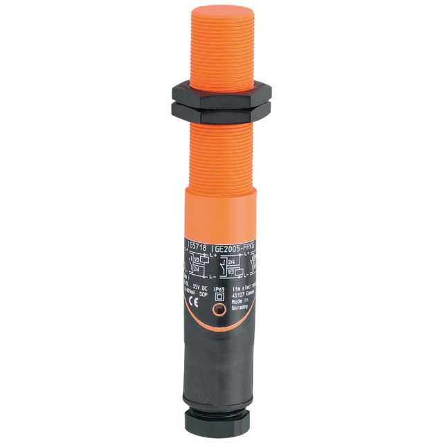 ifm electronic Inductive Threaded Barrel Proximity Sensor, M18, 5 mm Detection, PNP/NPN NO/NC, 10 → 55 V dc