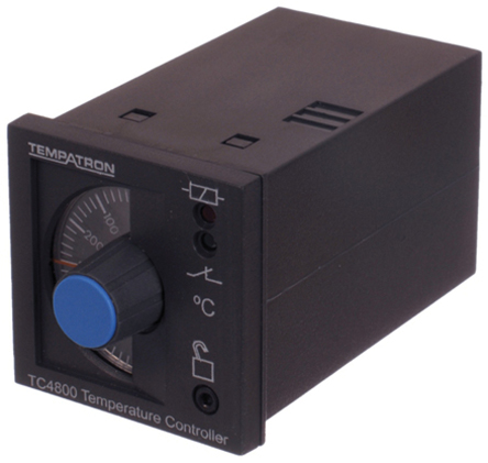 Tempatron 1/16 DIN On/Off Temperature Controller, 48 x 48mm Relay, 24 V ac/dc Supply Voltage