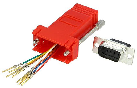 MH Connectors D-sub Adapter Female 9 Way D-Sub to Female RJ45