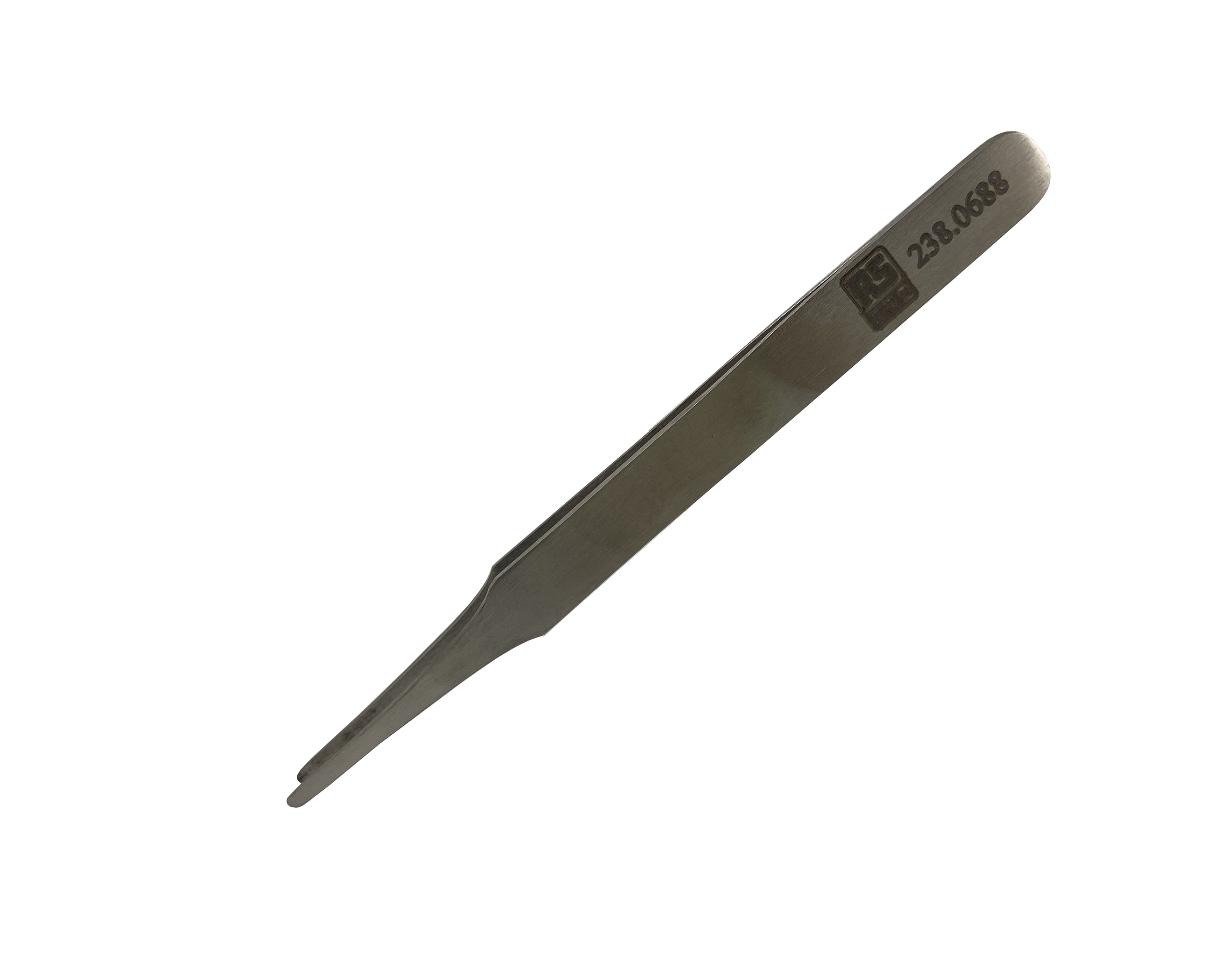 RS PRO 120 mm, Low Carbon Austenitic Steel, Flat; Rounded, Tweezer