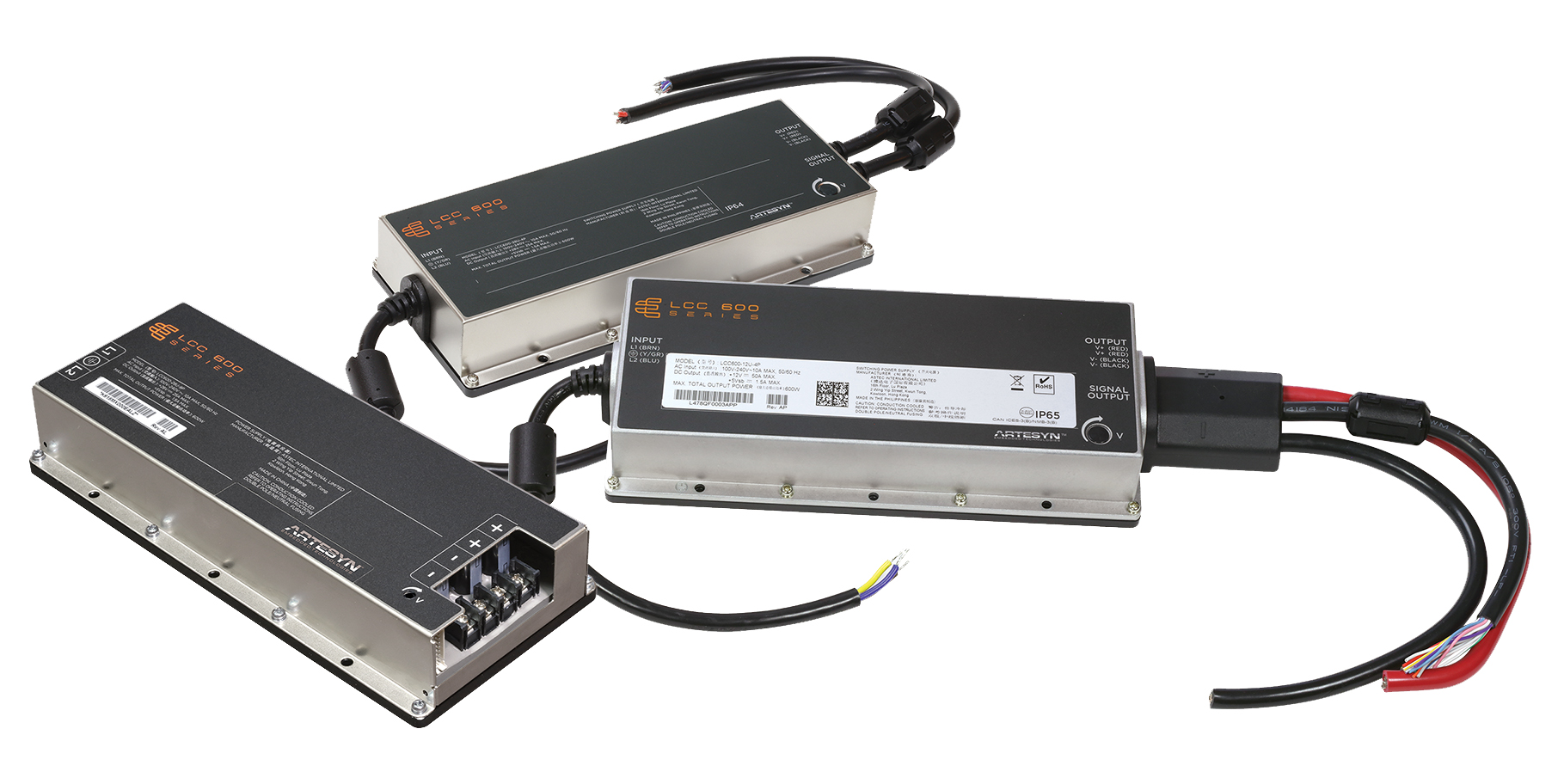 Artesyn Switching Power Supply, LCC600-48U-9P, 48V dc, 12.5A, 600W, 1 Output, 127 → 374 V dc, 90 → 264 V