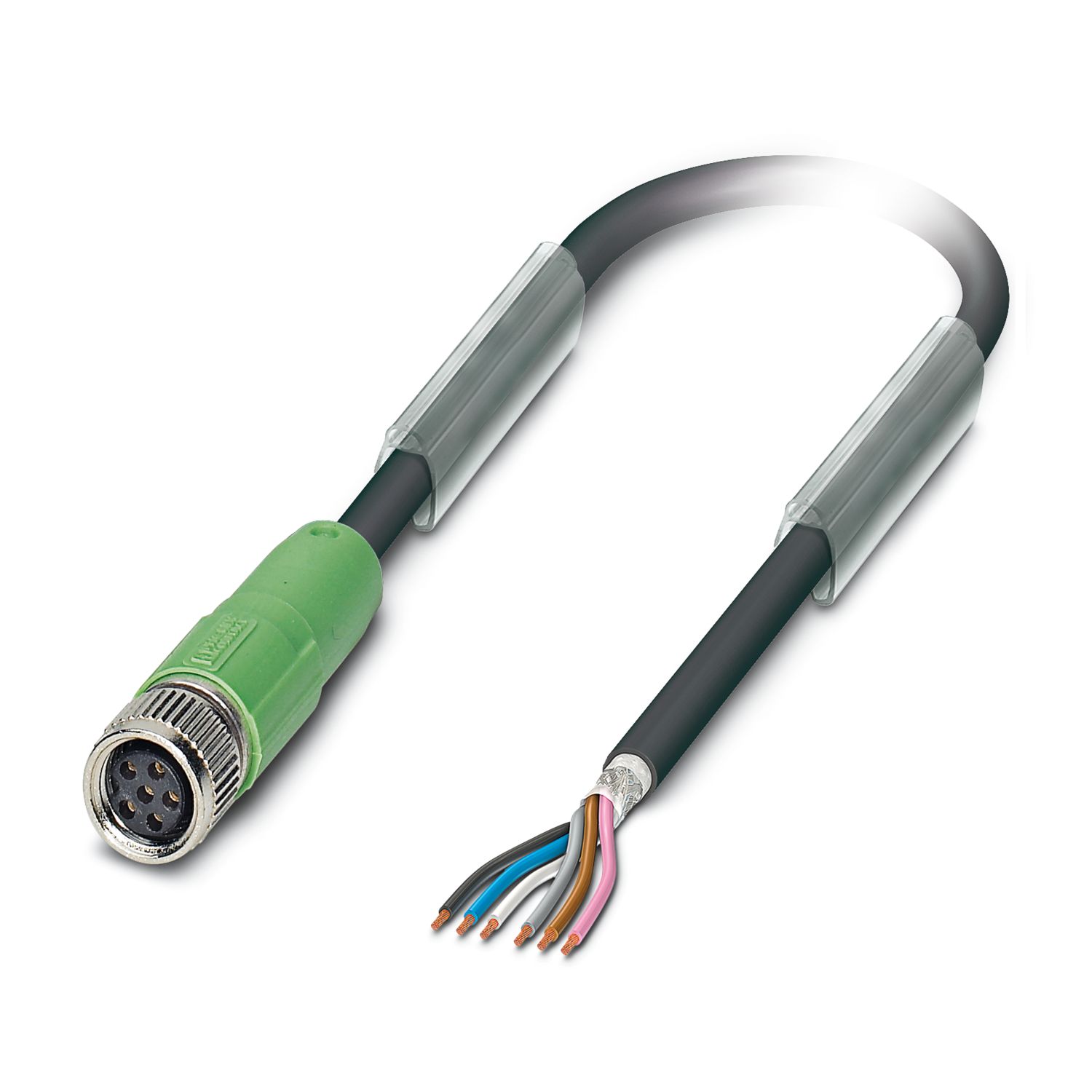 Phoenix Contact Female 6 way M8 to 6 way Unterminated Sensor Actuator Cable, 5 m