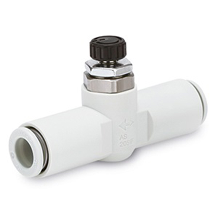 SMC AS100 Series Threaded Speed Controller, M5 Inlet Port x 6mm Tube Outlet Port