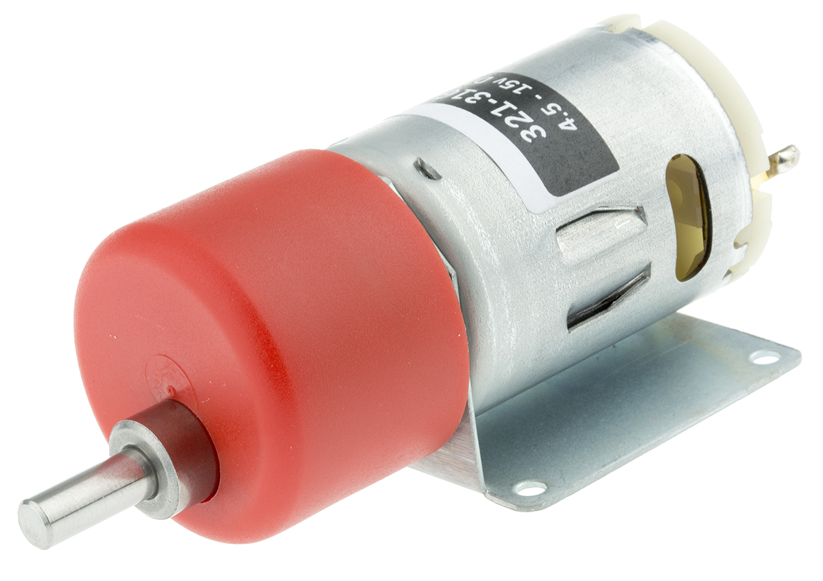 RS PRO Brushed Geared DC Geared Motor, 19.8 W, 12 V dc, 29 Ncm, 241 rpm, 6mm Shaft Diameter