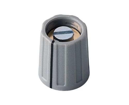 OKW 13mm Grey Potentiometer Knob for 6mm Shaft Round Shaft, A2613048