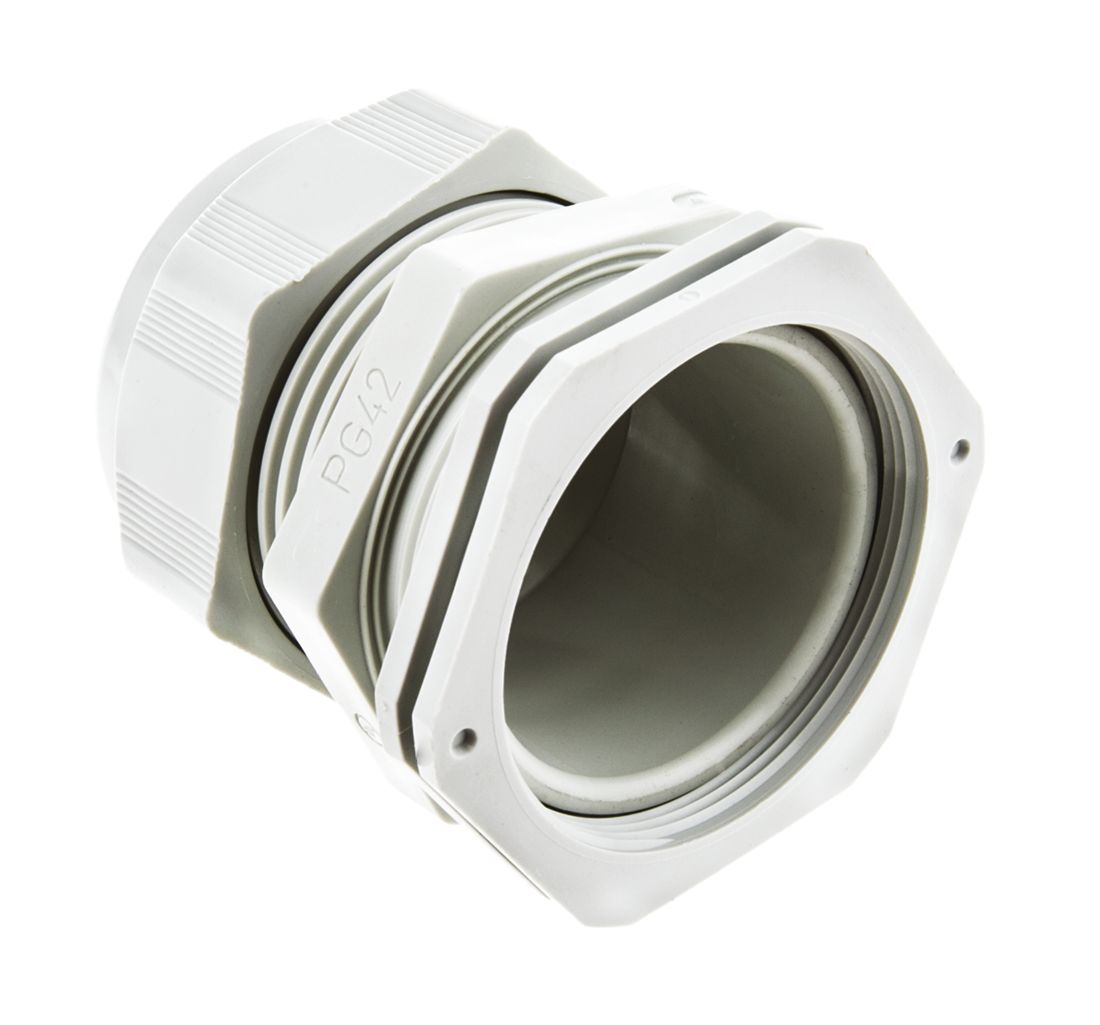 SIB SIB-TEC Series Grey PA 6 Cable Gland, PG42 Thread, 24mm min., 38.5mm max., IP68