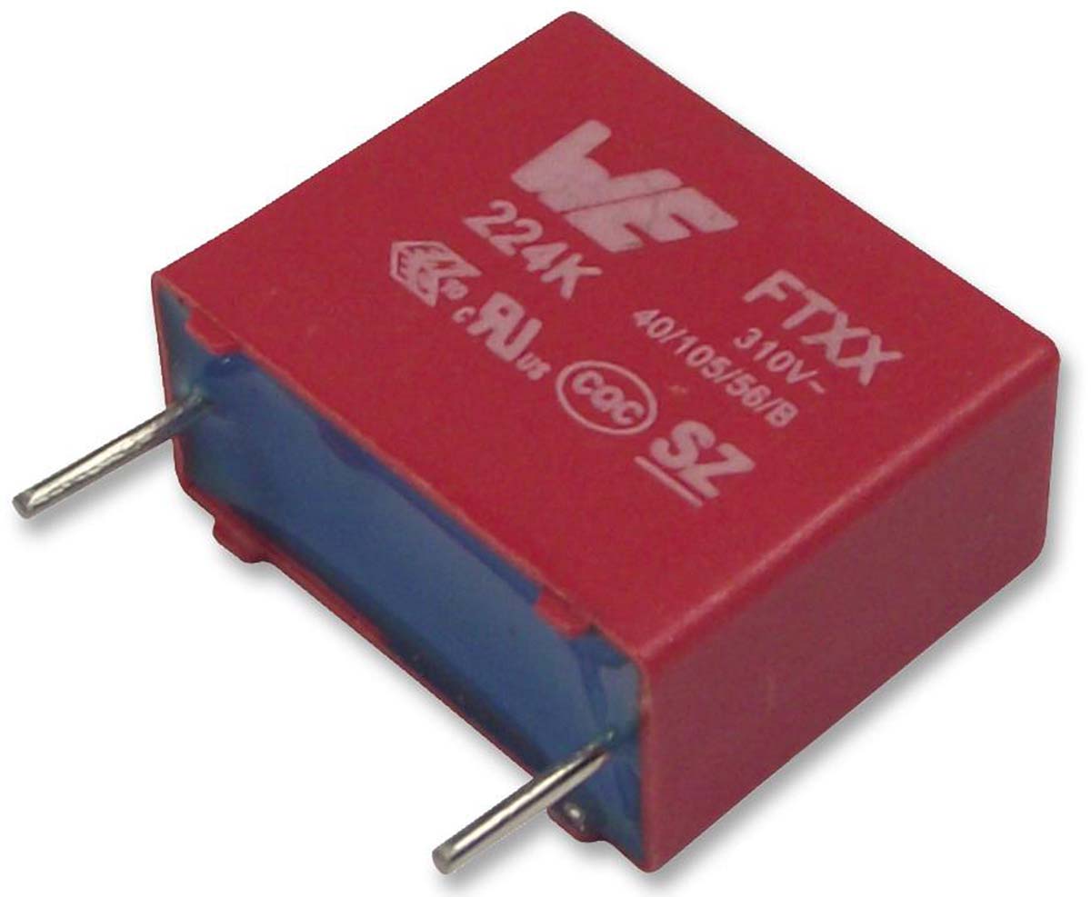 Wurth Elektronik WCAP-FTXX Polypropylene Capacitor PP, 310V ac, ±10%, 2.2μF, Through Hole