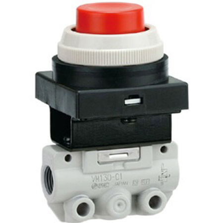 SMC Roller Lever Pneumatic Relay Mechanical Valve VM100 Series, R 1/8, 1/8in, III B