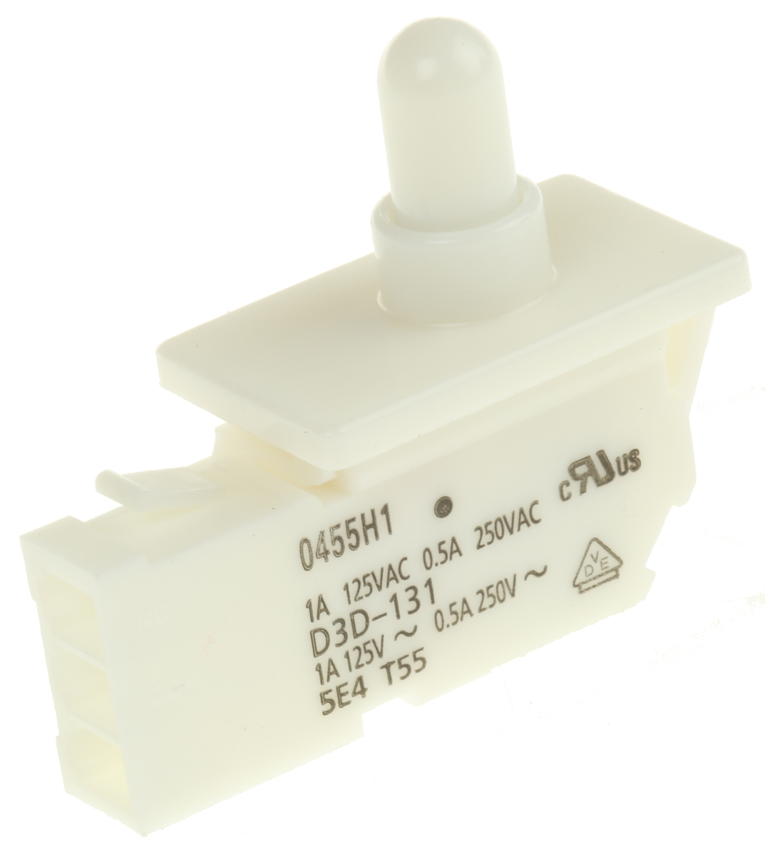 Omron Door Micro Switch, Plunger, SPST 500 mA V ac @ 250 IP40, -30 → +60°C