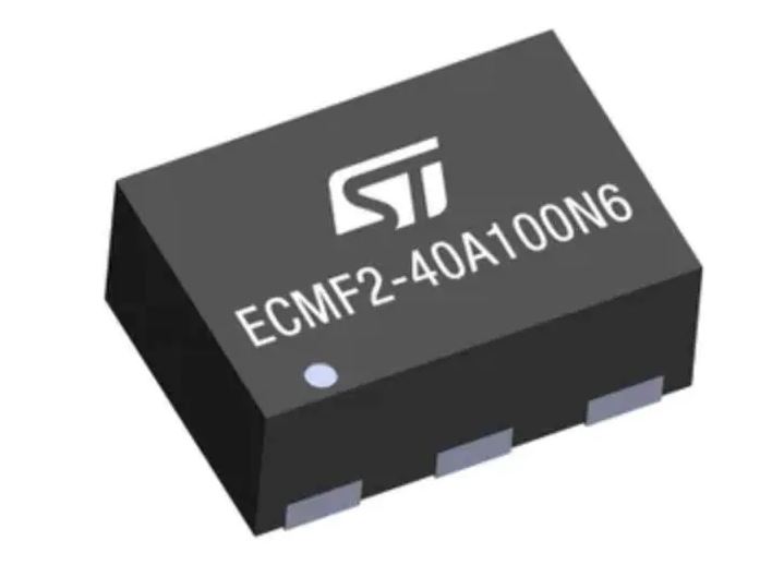 STMicroelectronics, ECMF2-40A100N, EMI Filter IC, 20000V 10.7 GHz, 100 mA, μQFN-6L, Surface