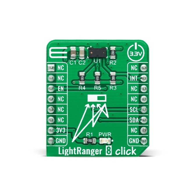 MikroElektronika LightRanger 8 Click Optical MikroBus Click Board for VL53L3CX