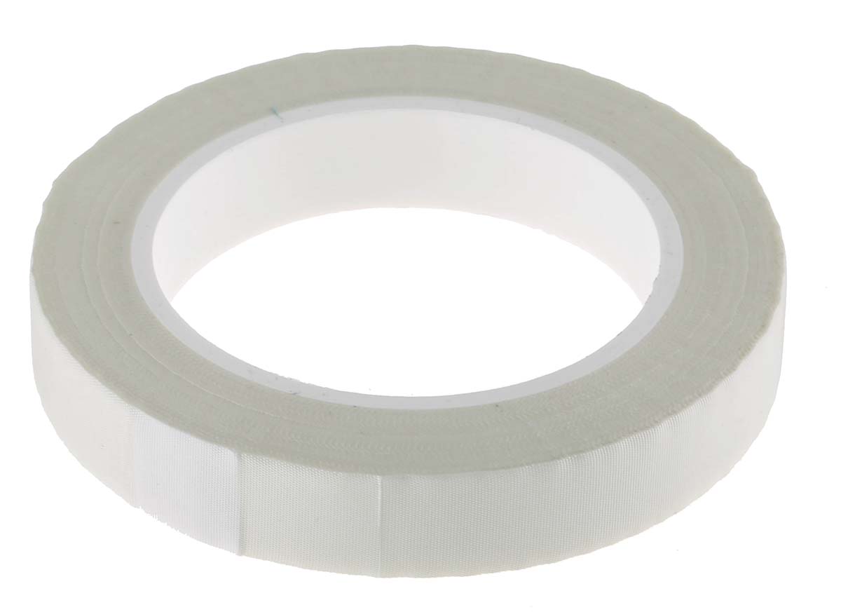 RS PRO White Glass Cloth Electrical Tape, 19mm x 33m