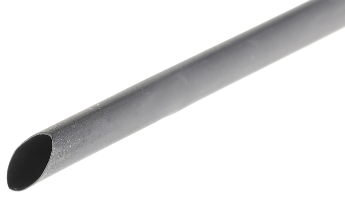 HellermannTyton Heat Shrink Tubing, Black 12mm Sleeve Dia. x 1m Length 3:1 Ratio, TREDUX Series