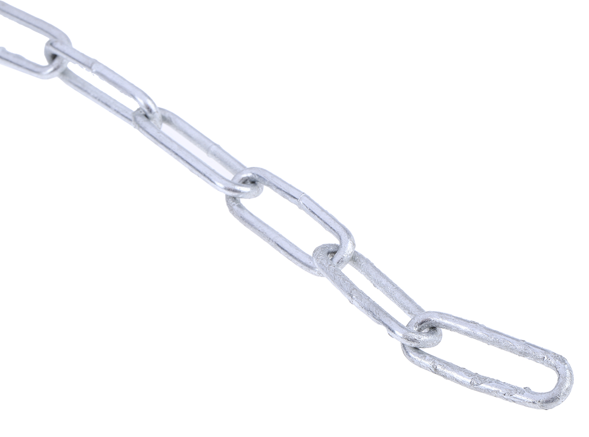 RS PRO Galvanised Steel Chain, 10m Length, 30 kg Lifting Load