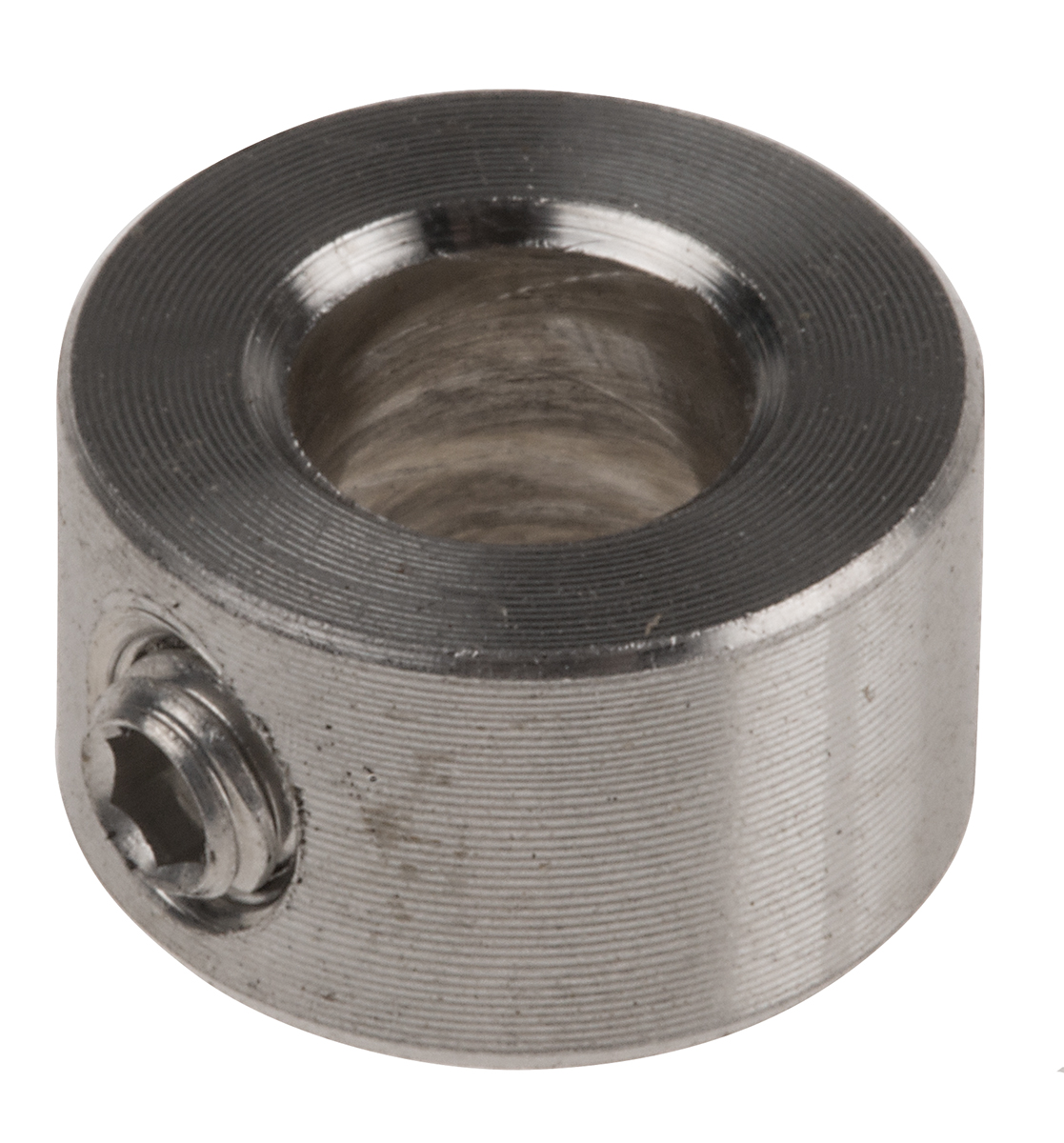 RS PRO Shaft Collar, One Piece, Set Screw, Bore 5mm, OD 10mm, W 6mm, Stainless Steel