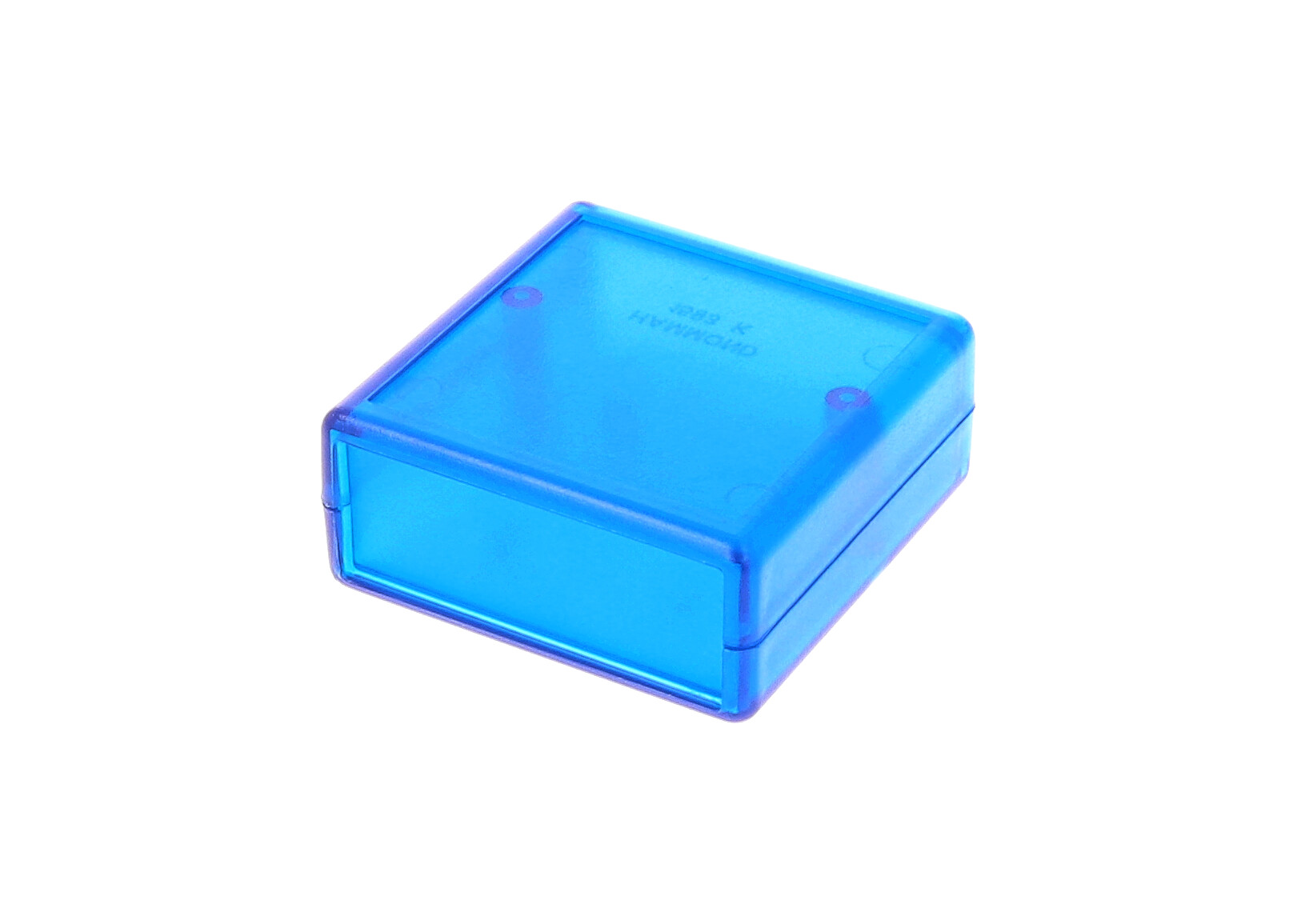 Hammond 1593 Transparent Blue ABS ABS Case, 66 x 66 x 28mm