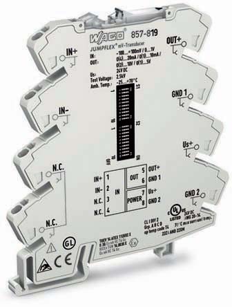WAGO Signal Conditioner, Voltage Input, Current, Voltage Output, 24V dc Supply, ATEX, IECEx