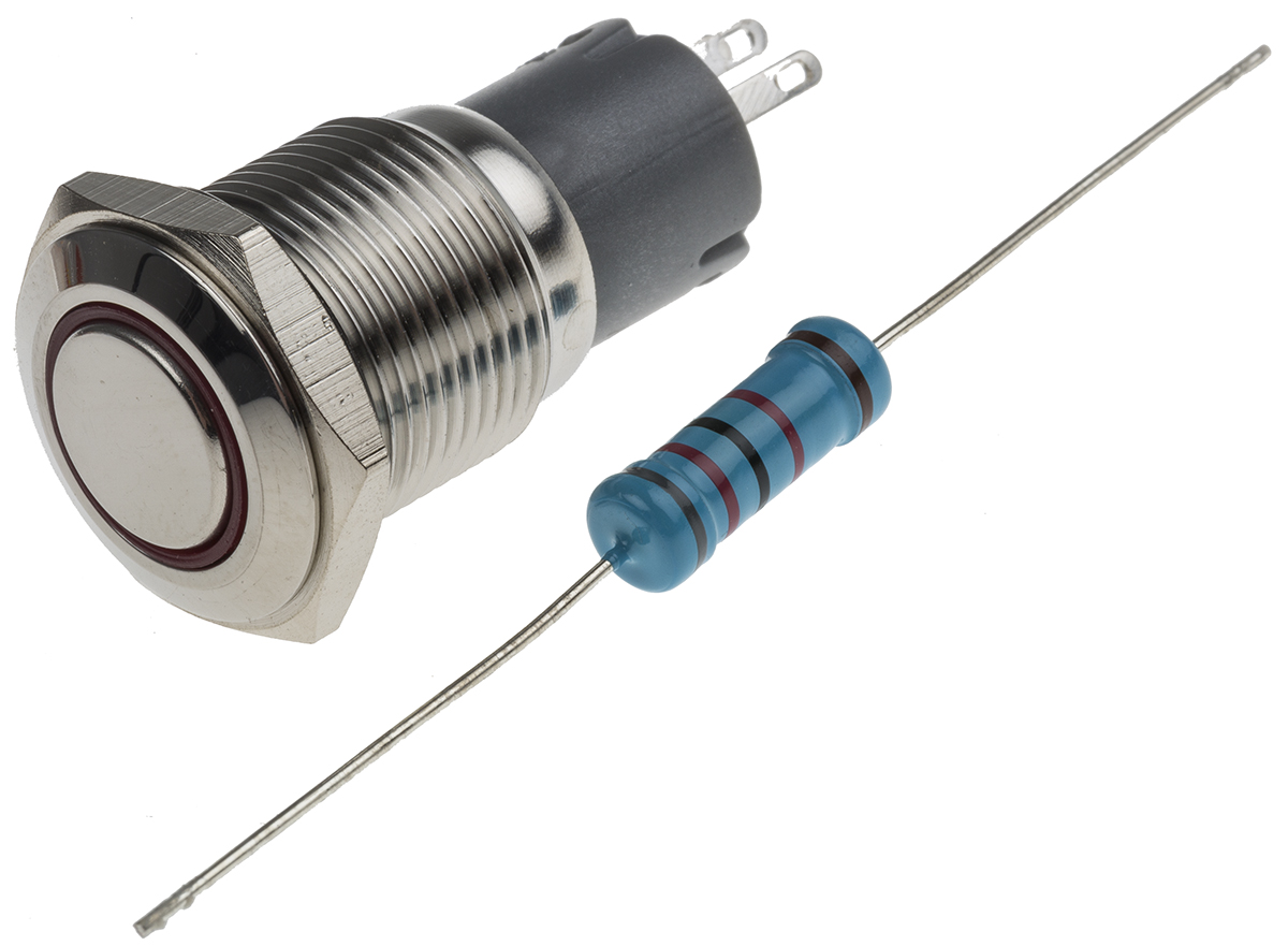 RS PRO Illuminated Push Button Switch, Latching, Panel Mount, 16mm Cutout, SPDT, Red LED, 250V ac, IP65, IP67