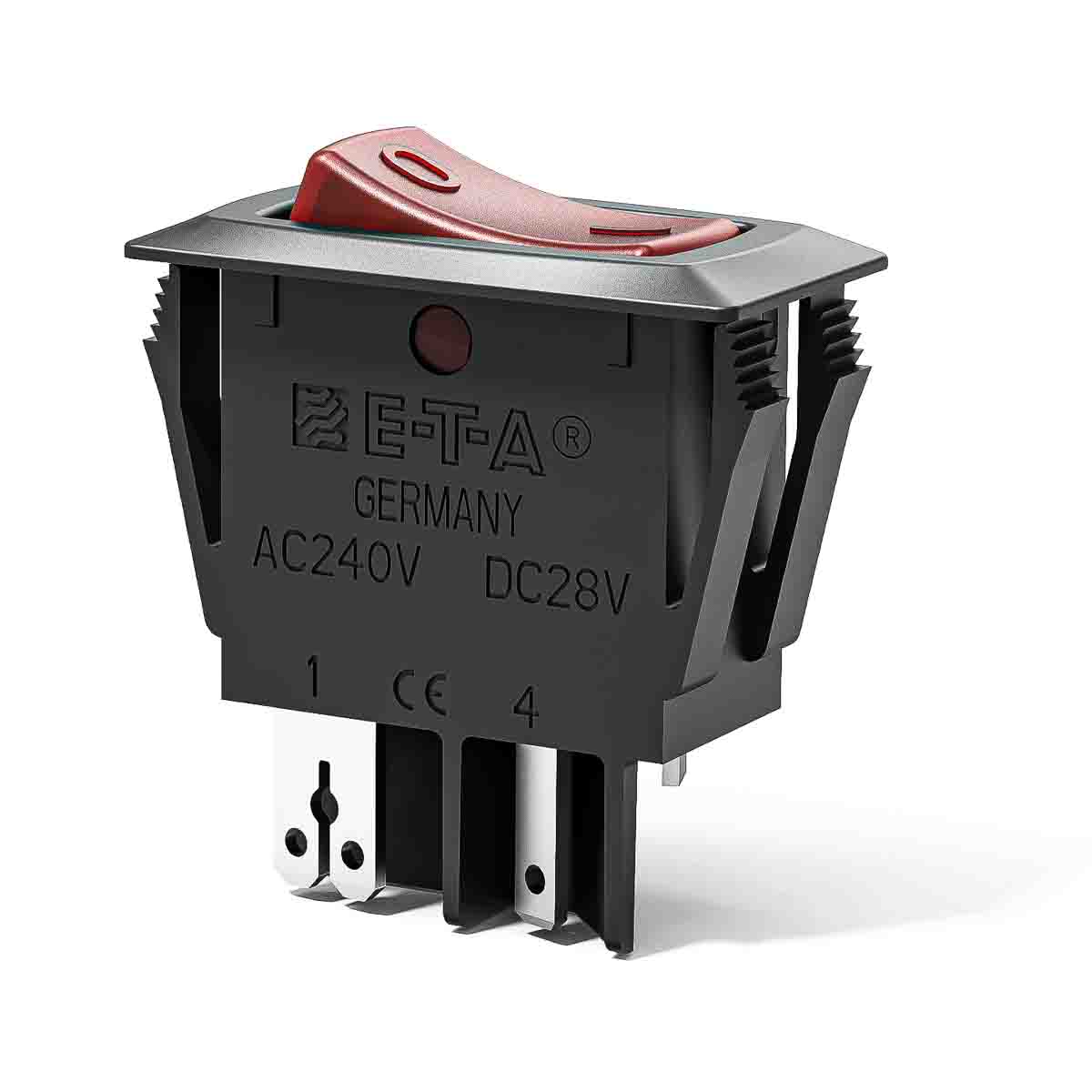 ETA Thermal Circuit Breaker - 1410-F  Single Pole 240V Voltage Rating Panel Mount, 8A Current Rating