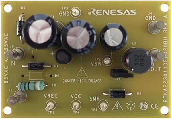 Renesas Electronics RAA223011 buck evaluation board Buck Converter for RAA223011 for RAA2230114GSPAA0