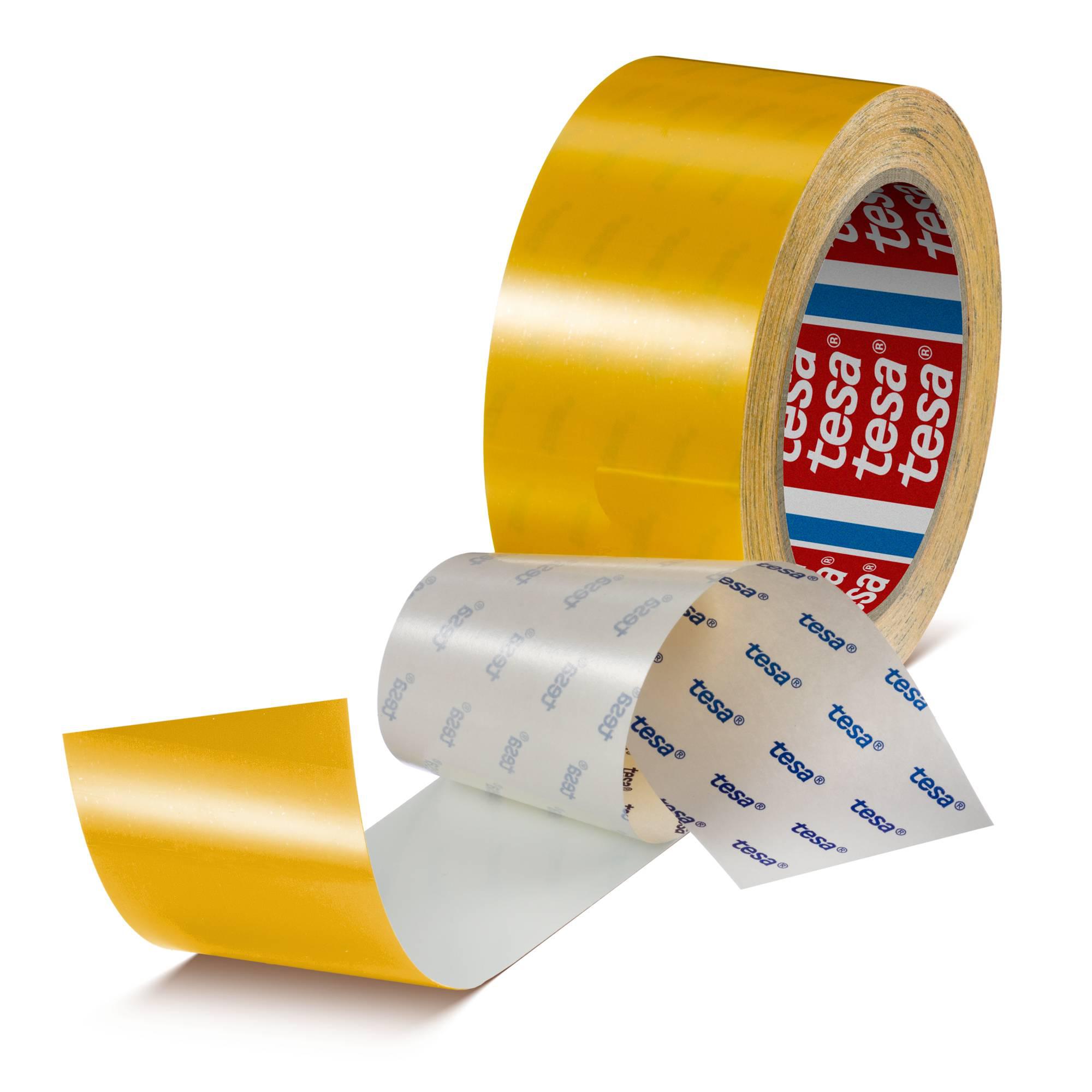 Tesa 60960 Yellow PET Film 20m Floor Tape, 0.175mm Thickness