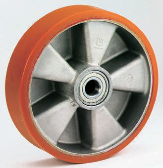 LAG Grey, Orange Polyurethane Abrasion Resistant, High Load Capacity, Laceration Resistant, Non-Marking Trolley Wheel,