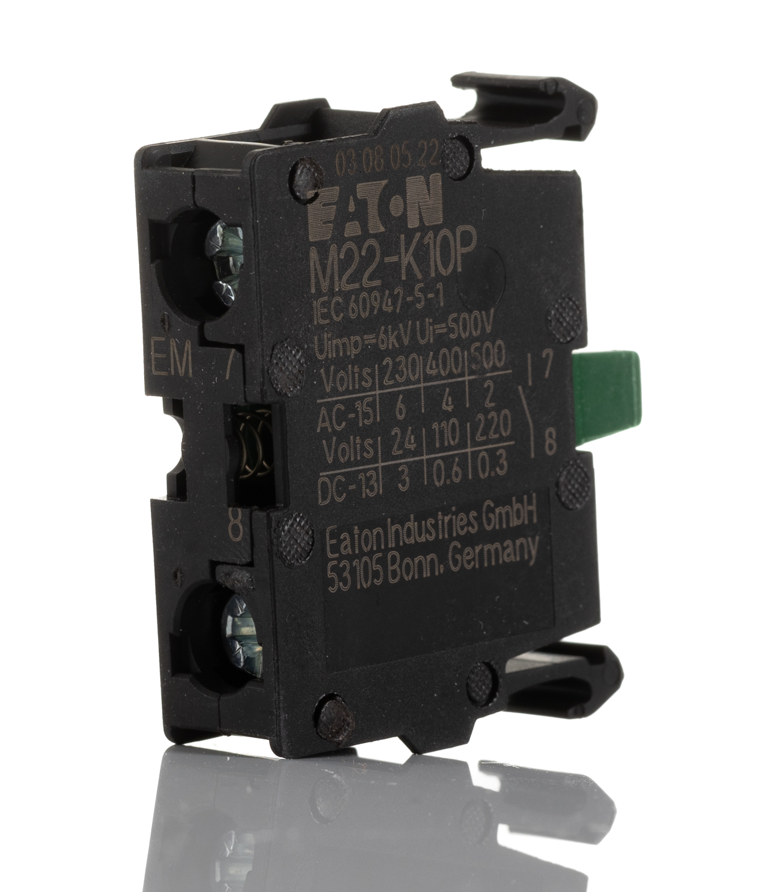 Eaton RMQ Titan M22 Series Contact Block, 500V, 1NO